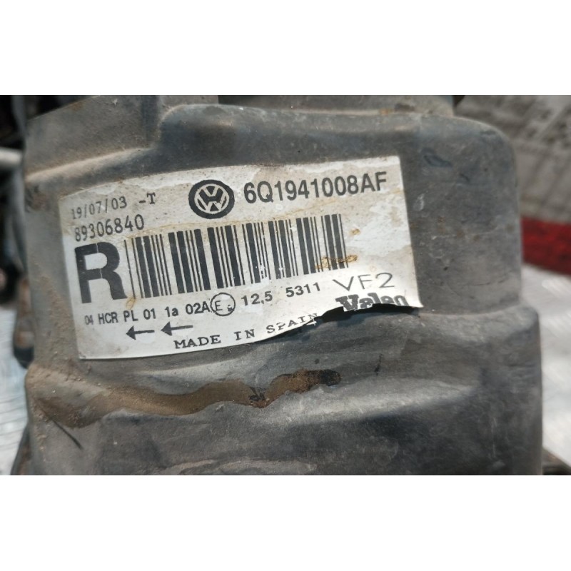 Φανάρι Εμπρός Δεξια Volkswagen Polo 2002-2009 6Q1941008AF