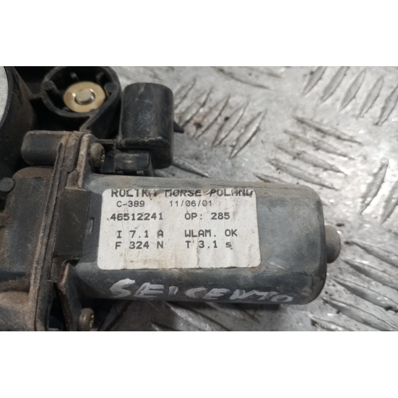 Γρύλλος - Μηχανισμός Παραθύρου Με Μοτερ Εμπρος Δεξια Fiat Seicento 1998-2006 46512241 2pins