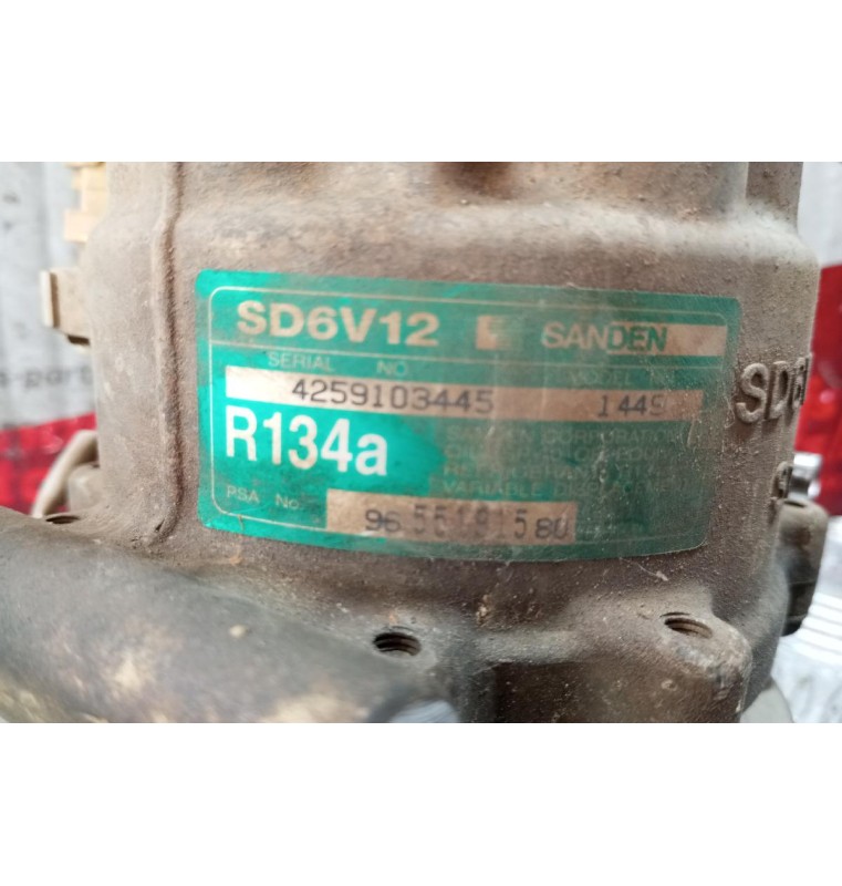 Κομπρεσέρ Aircondition - A/C Peugeot 206 1998-2003 9655191580 R134a SD6V12
