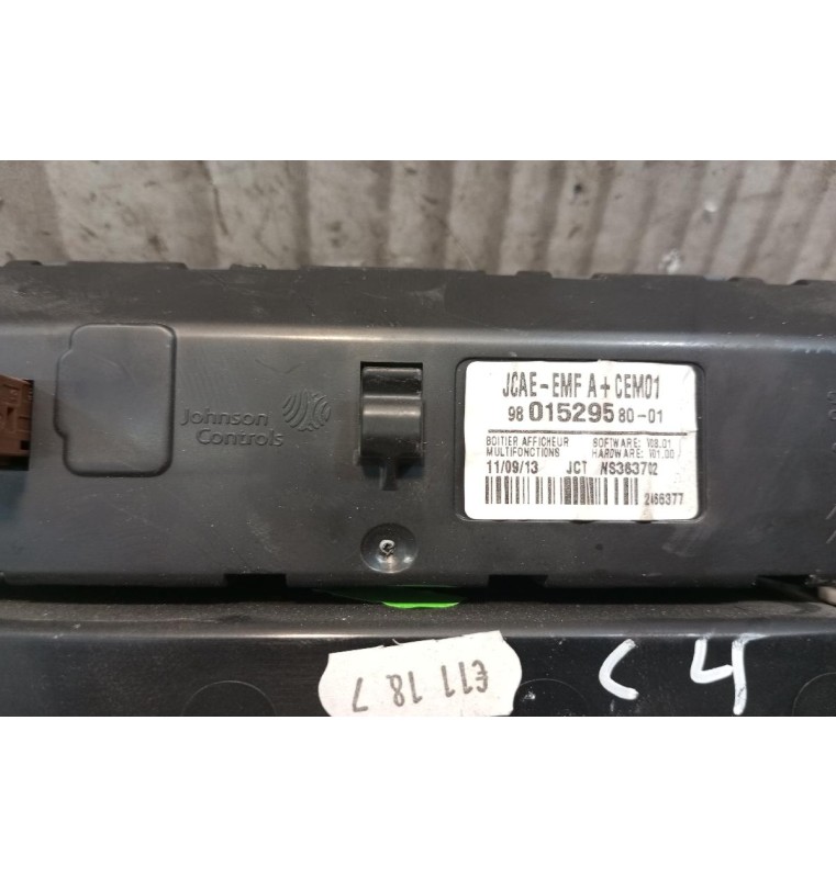 Οθόνη Πολλαπλων Ενδειξεων Citroen C4 2011-2014 4 pins 9801529580-01