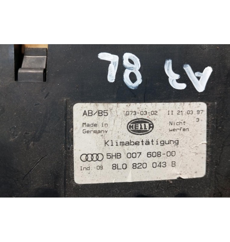 Χειριστήριο Κλιματισμού Audi A3 1996-2003 4 Φις 8L0820043B