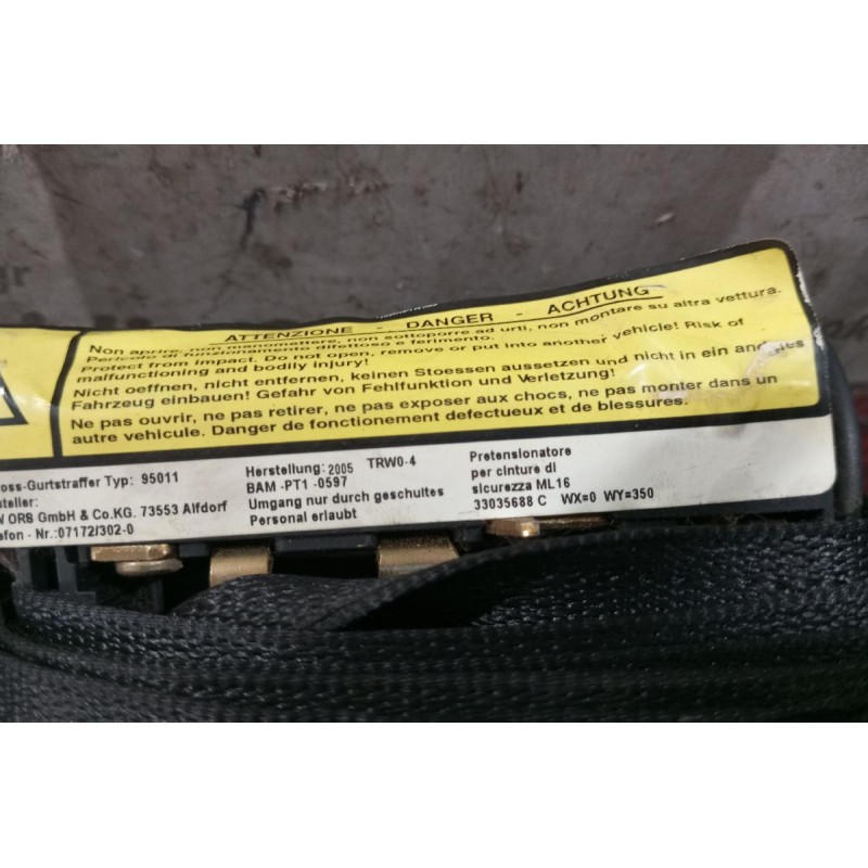 Ζώνη Ασφαλειας Δεξια Fiat Stilo 2001-2006 33035688C