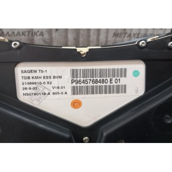 Καντράν - Κοντέρ Peugeot 307 2001-2005 1 Φις P9645768480E01