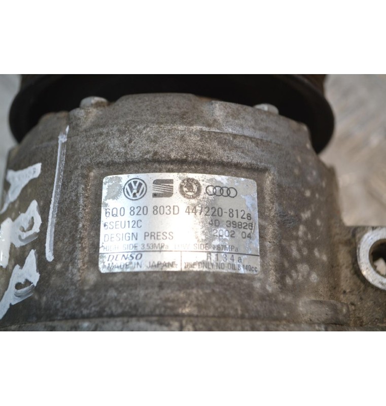 Κομπρεσέρ Aircondition - A/C Skoda Fabia Αρ.Κινητήρα BBY 1999-2007 6Q0820803D 447220-812