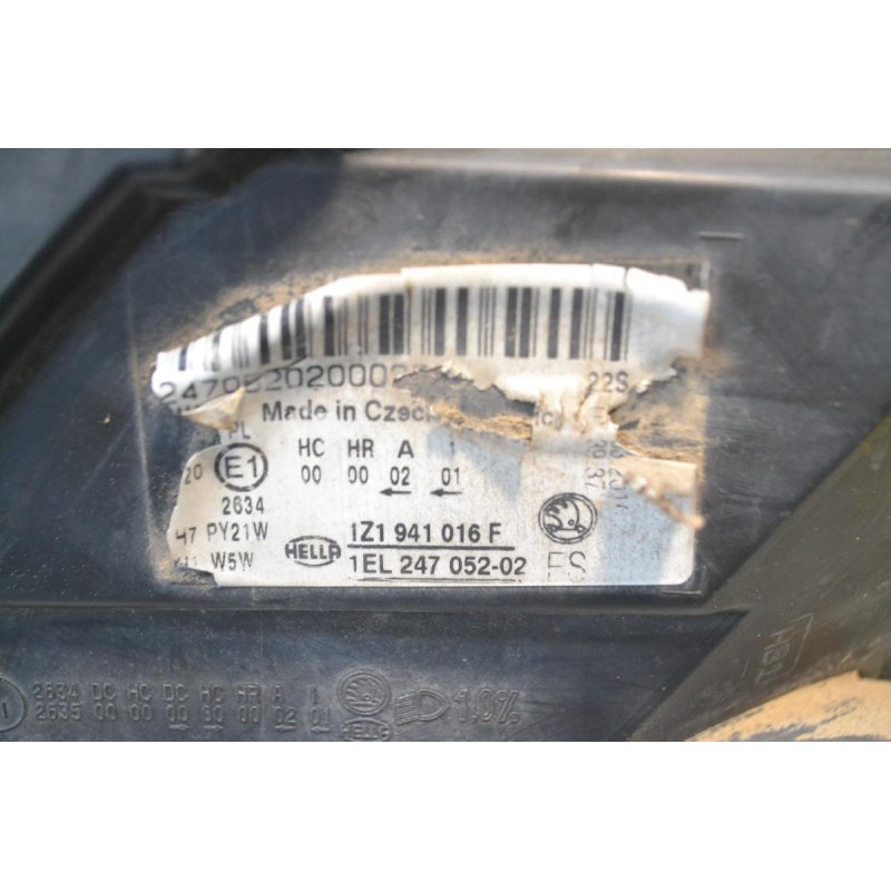 Φανάρι Εμπρός Δεξιά Skoda Octavia 5 2008-2013 1Z1941016F