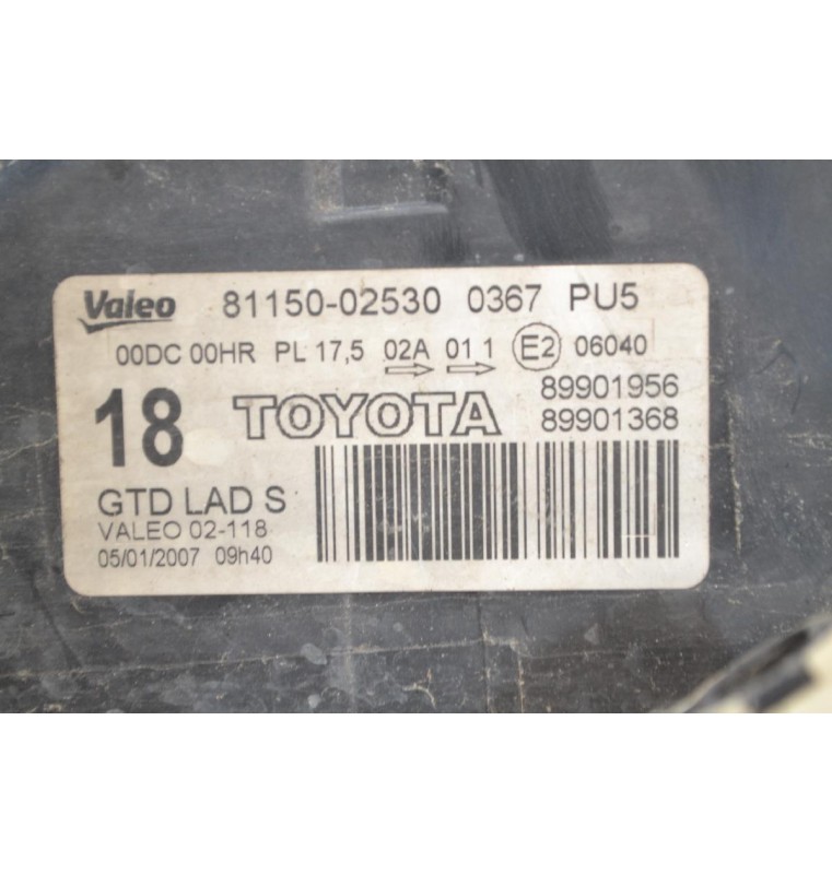 Φανάρι Xenon Εμπρός Αριστερά Toyota Auris 2007-2010 81150-02530