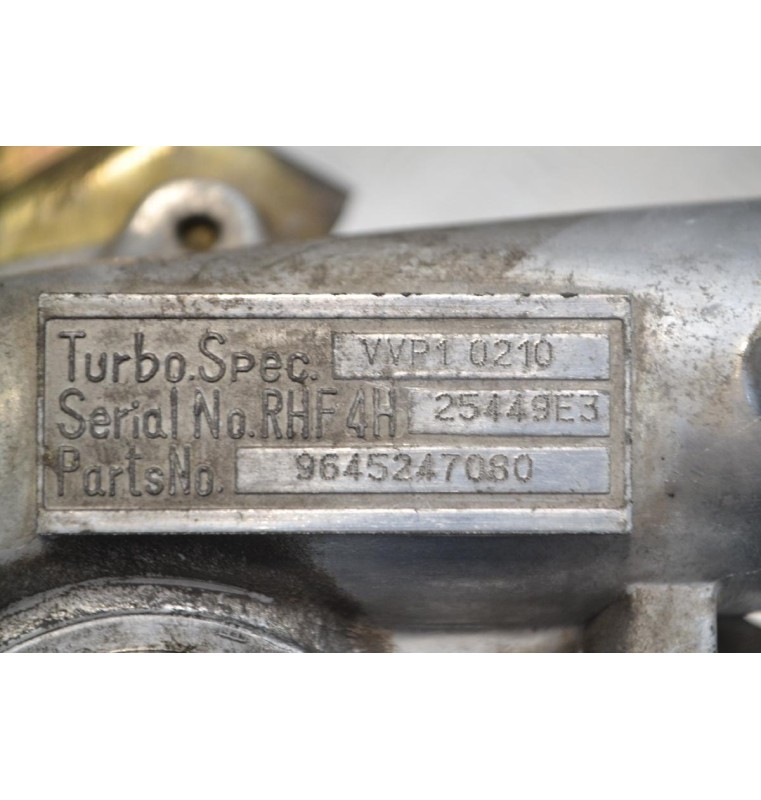 Turbo/Τουρμπίνα Peugeot 307 Αρ.Κινητήρα RHY 2002-2008 9645247080