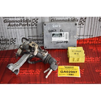 Εγκέφαλος -Σετ Immobilizer Toyota Hiace 2L 1995-2011 89551-26091  89780-26050