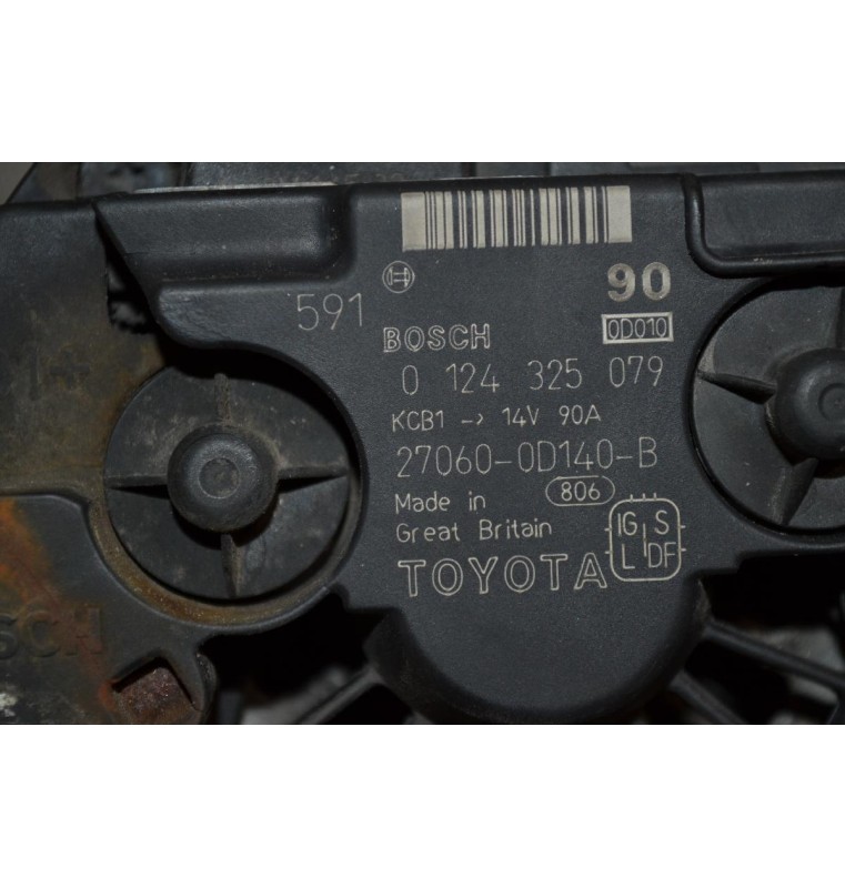 Δυναμό Toyota Corolla 1.4cc VVTi 4ZZ 2001-2006 270600D140B / 0124325079