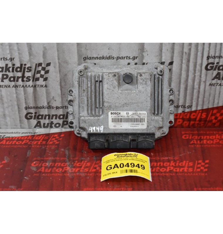 Εγκέφαλος Renault Trafic 1.9cc DCI F9Q 760 2002-2010 0281011529 HOM8200051608