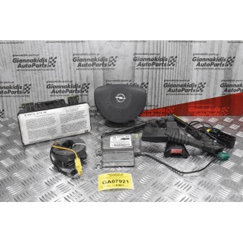 Σετ Αερόσακων Κομπλέ Opel Corca c 2000-2006 (Λείπει το Καπάκι του Συνοδηγού)