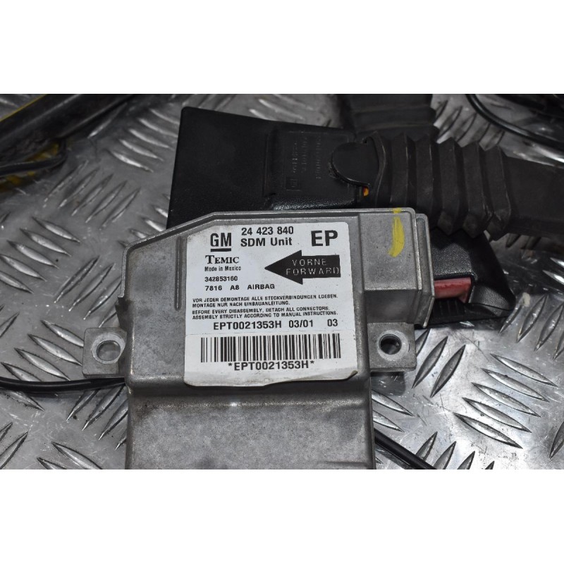 Σετ Αερόσακων Κομπλέ Opel Corca c 2000-2006 (Λείπει το Καπάκι του Συνοδηγού)