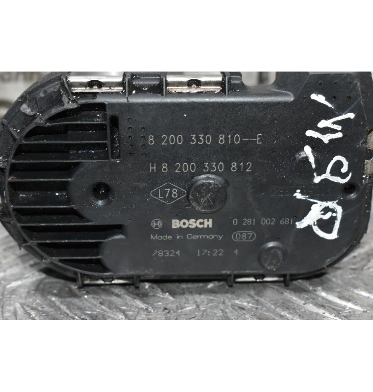 Πεταλούδα Γκαζιού Renault Trafic / Opel Vivaro 2.0 DCI M9R 2003-2010 8200330812 8200330810 BOSCH 0281002681