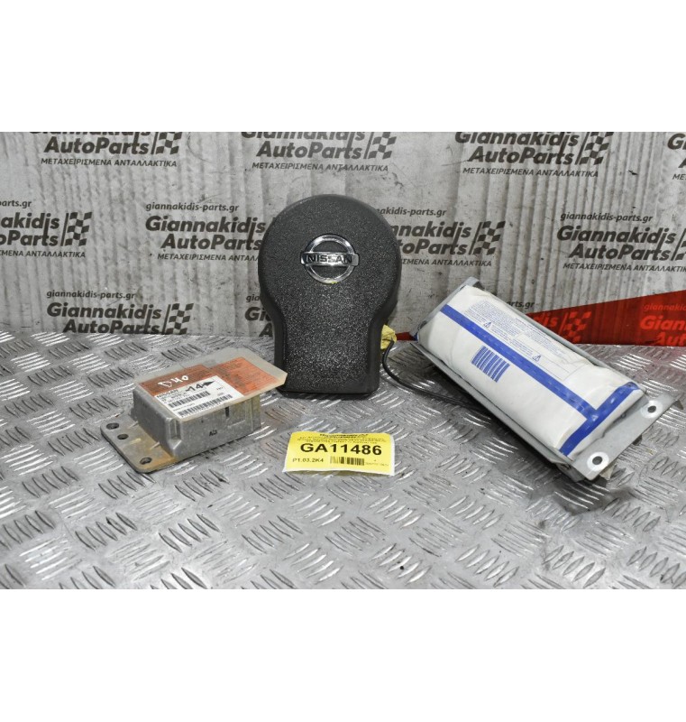 Σετ Αερόσακων Χωρίς Ζώνες Ασφαλείας Nissan Navara D40 2005-2015 98820EB01C 0285001782 (Λείπει το Καπάκι του Συνοδηγού)