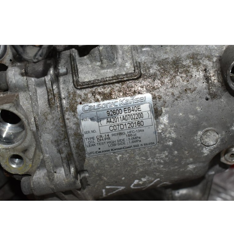Κομπρεσέρ Aircondition Nissan Navara D40 2.5cc 171PS YD25 2005-2010 92600-EB40E C07D120160