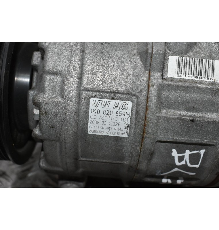 Κομπρεσέρ Aircondition Volkswagen Golf IV 1.4cc TSI BLG 2008-2013 DENSO 1Κ0820859Μ GE447190-7954 (Μικρό Σπάσιμο στην Τροχαλια)