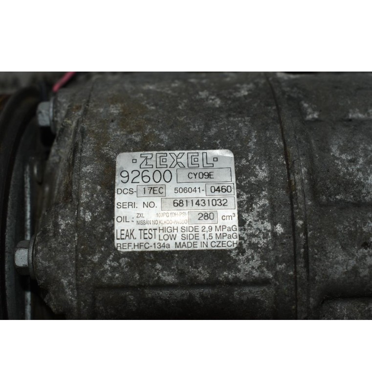 Κομπρεσέρ Aircondition - A/C Nissan Qashqai 2.0 MR20 2007-2012 ZEXEL 92600-CY09E 506041-0460