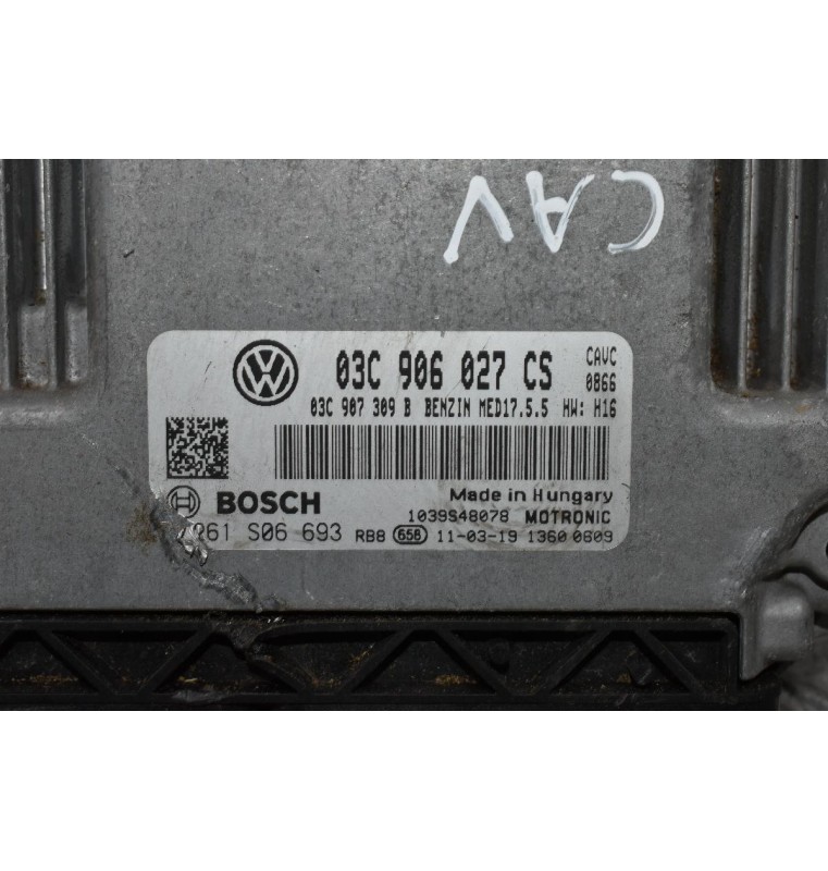 Εγκέφαλος Κινητήρα Volkswagen Scirocco 1.4 TSI 2008-2015 BOSCH 03C906027CS 03C907309B 0261S06693 17.5.5