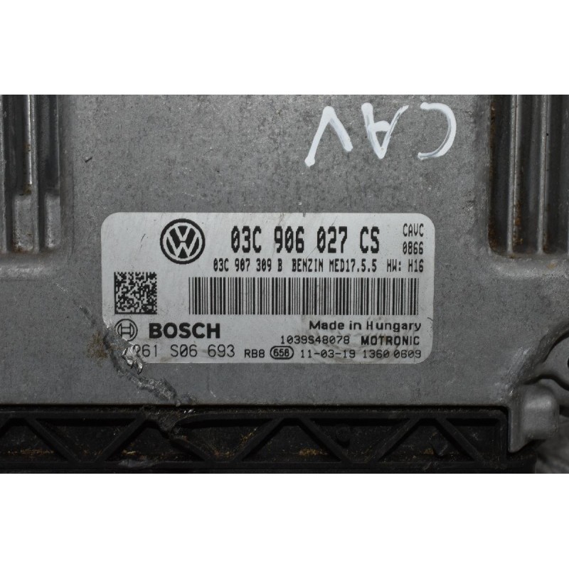 Εγκέφαλος Κινητήρα Volkswagen Scirocco 1.4 TSI 2008-2015 BOSCH 03C906027CS 03C907309B 0261S06693 17.5.5
