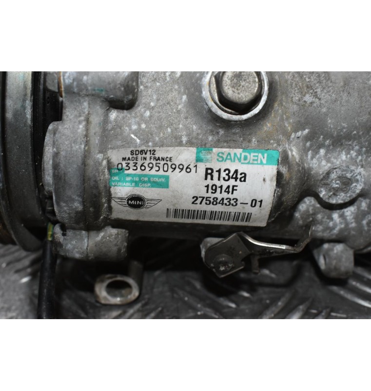 Κομπρεσέρ Aircondition - A/C Mini Cooper R56 N14B16AB 2006-2011 SANDEN 2758433-01