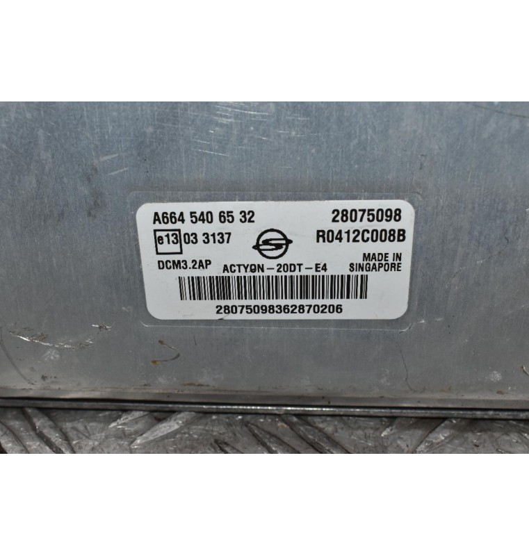 Εγκέφαλος SsangYong Actyon I 200 XDI 4WD 2006-2013 A6645406532 28075098