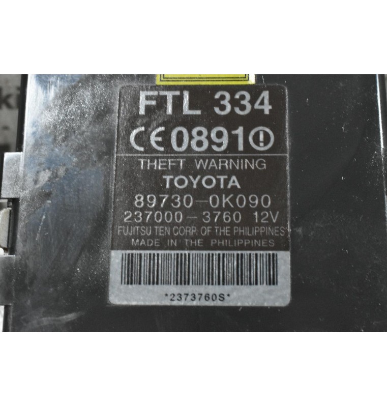 Εγκέφαλος Κλειδωματος Toyota Hilux KUN 2KD 1KD  2005-2015 FUJITSU 89730-0K090  237000-3760