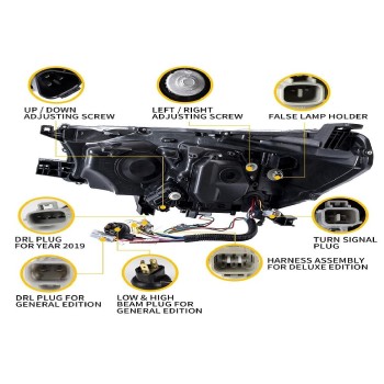 Φανάρια Εμπρός Led Toyota Hilux/Revo 2016-2022 (Set) (Video Λειτουργιας)