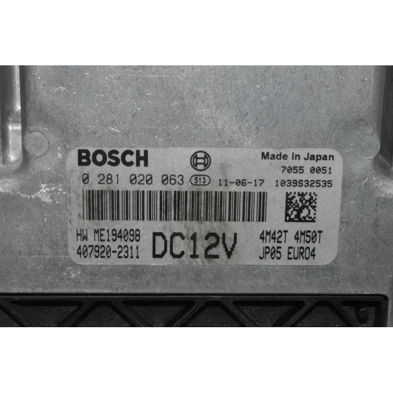 Εγκέφαλος Mitsubishi Canter 4M42/4M50 Bosch DC12v EURO4 2000-2010 0281020063 ME194098 407920-2311