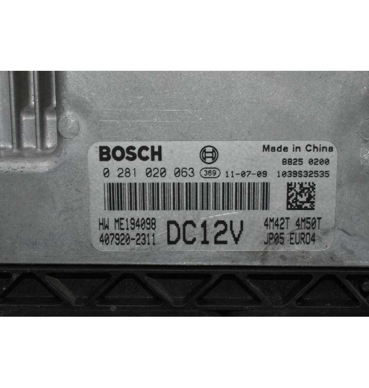 Εγκέφαλος Mitsubishi Canter 4M42/4M50 Bosch DC12v EURO4 2000-2010 0281020063 ME194098 407920-2311