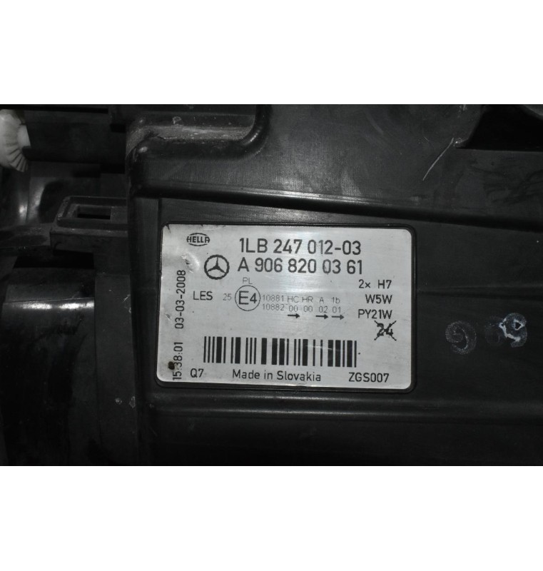 Φανάρι Εμπρός Αριστερό Mercedes-Benz Sprinter 2006-2013 A9068200361 (Γνήσιο)
