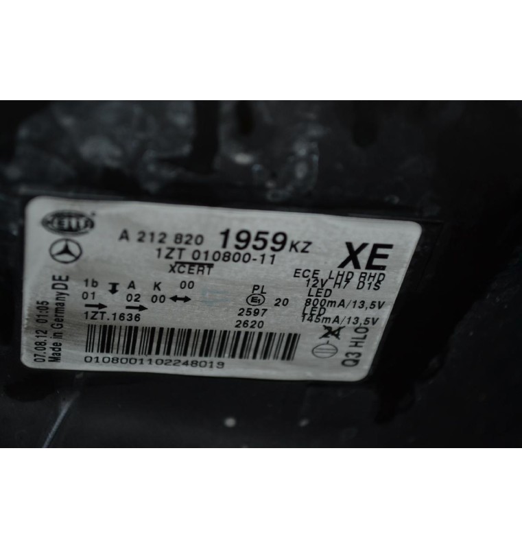 Μούρη Κομπλέ Mercedes-Benz E350 W212 Xenon 2009-2013 (Με 2 φτερα και καπω)