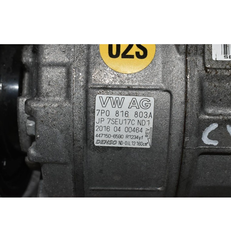 Κομπρεσέρ Aircondition - A/C Volkswagen Touareg 3.0 TDI CW 2010-2018 DENSO 7P0816803A 447150-6590  (Σπάσιμο Στην Τροχαλία)