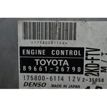 Εγκέφαλος Toyota Hiace 2001-2010 2KD D4D DENSO 89661-26790 175800-6114