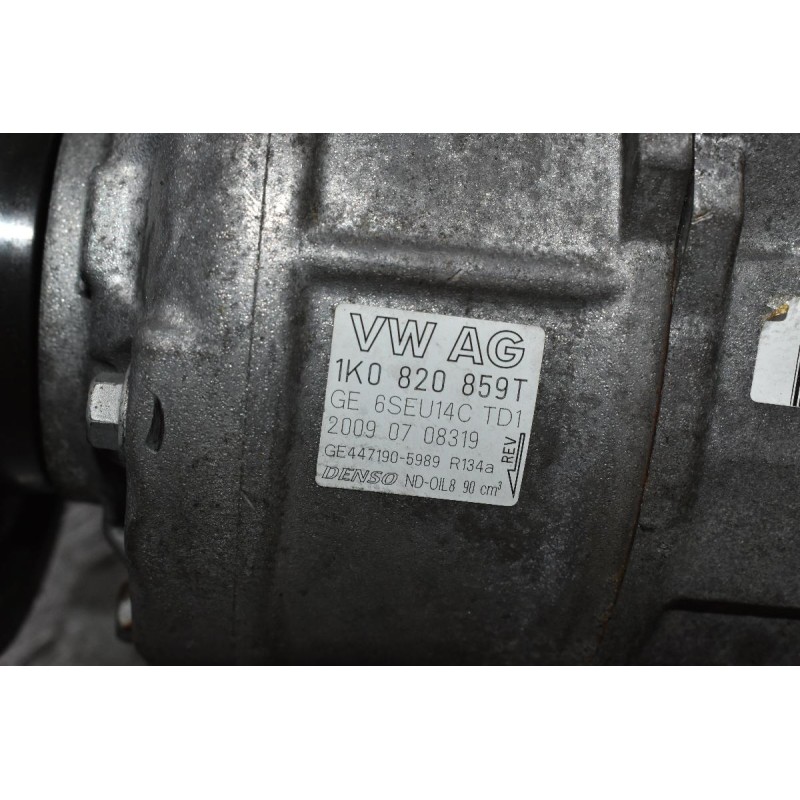 Κομπρεσέρ Aircondition - A/C Volkswagen Golf 1.4 TSI CAX 2008-2015 1K0820859T GE6SEU14CTD1 (Χτυπημένη Τροχαλία)