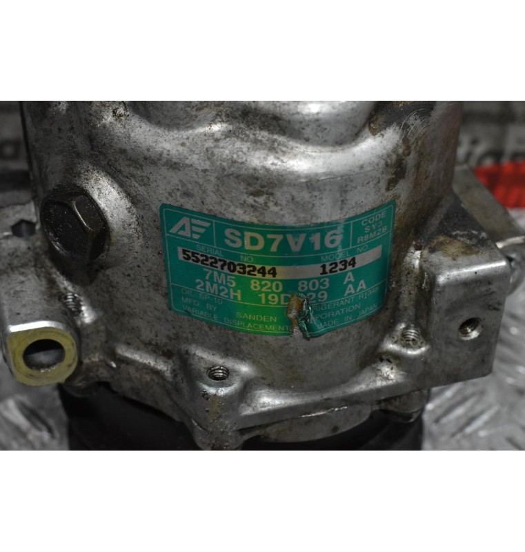 Κομπρεσέρ Aircondition - A/C Ford Galaxy 2.3 E5FA 2000-2010 7M5820803A SD7V16 1234 (Χτυπημένη Τροχαλία)