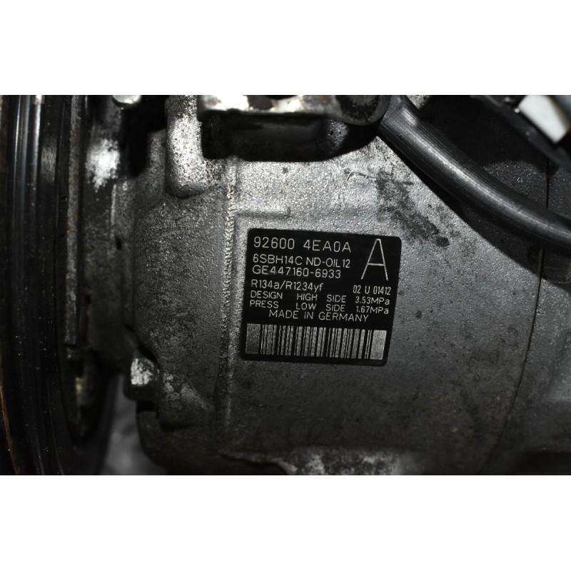 Κομπρεσέρ Aircondition - A/C Renault Kadjar 1.5 DCI K9KF647 2014-2020 92600-4EA0A (Χτυπημένο Φις)