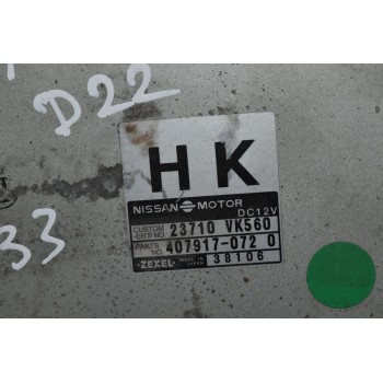 Εγκέφαλος Nissan Navara D22 01-05 YD25 ZEXEL 23710-VK560 407917-0720