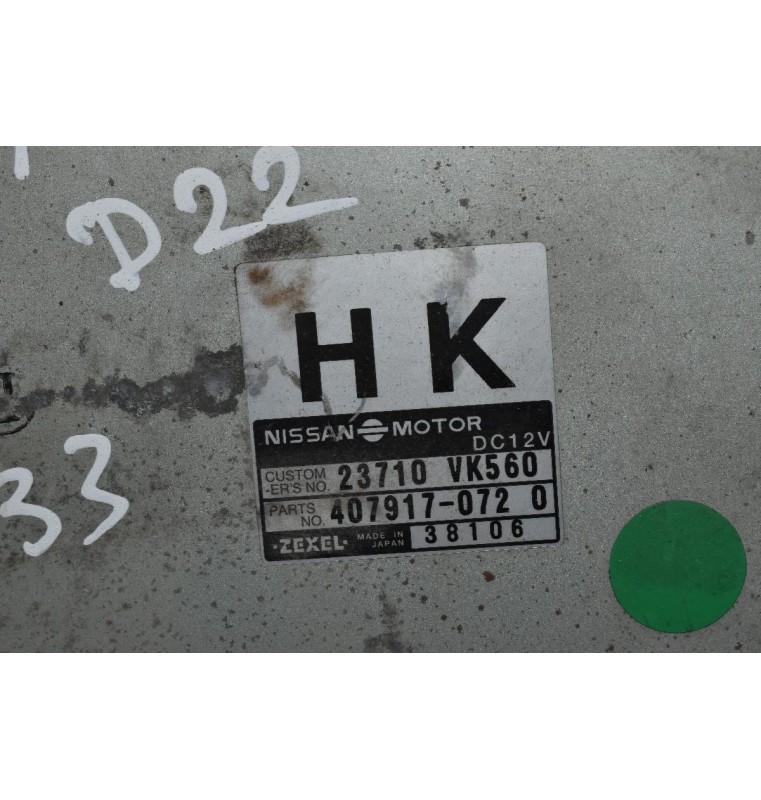 Εγκέφαλος Nissan Navara D22 01-05 YD25 ZEXEL 23710-VK560 407917-0720