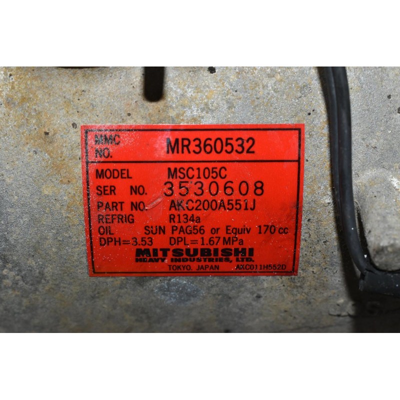 Κομπρεσέρ Aircondition Mitsubishi L200 4D56 K74 1997-2005 MR360532
