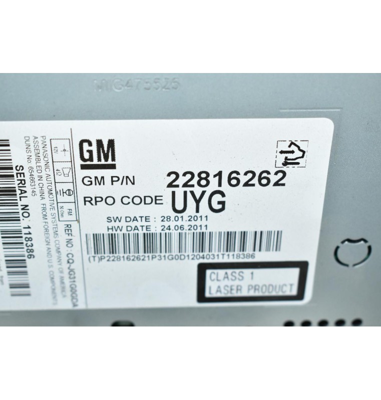 Ράδιο-CD Opel Insignia A 2.0 CDTI 2008-2017 22816262 UYG