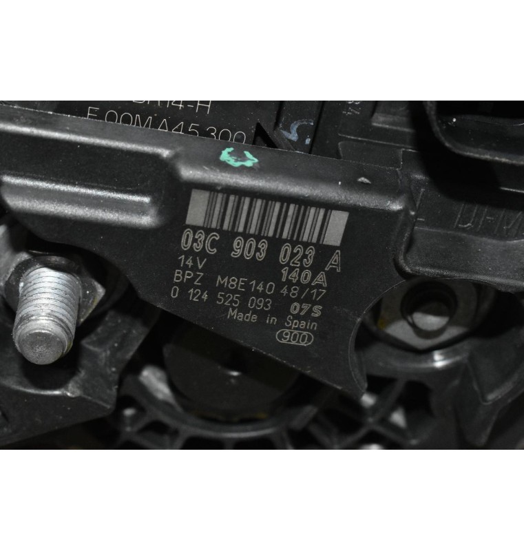 Δυναμό Volkswagen 1.4 TSI CAV BLG BMY CAX 2008-2013 03C903023A 0124525093 140A (Seat Audi Skoda) (Γνήσιος)