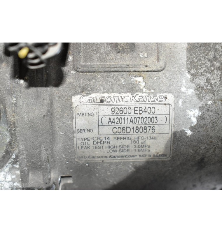 Κομπρεσέρ Aircondition Nissan Navara D40 YD25 2005-2012 CALSONIC 92600-EB400 (Euro 3)