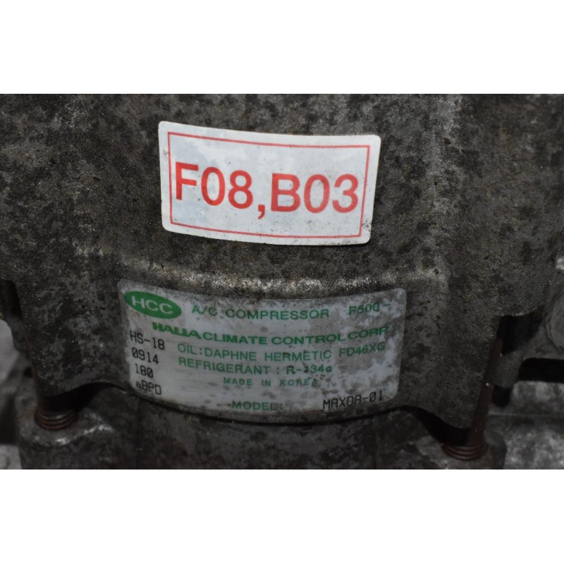 Κομπρεσέρ Aircondition - A/C Κλιματισμός Hyundai Tucson 2003-2010 MAXDA-01 F08 B03 D4EA (Σπάσιμο Στο Φις)
