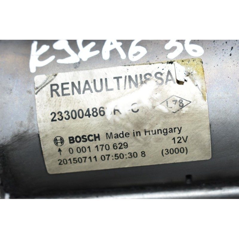 Μίζα Nissan Juke - Renault Captur 1.5 DCI K9KA636 2010-2017 BOSCH 233004868R 0001170629