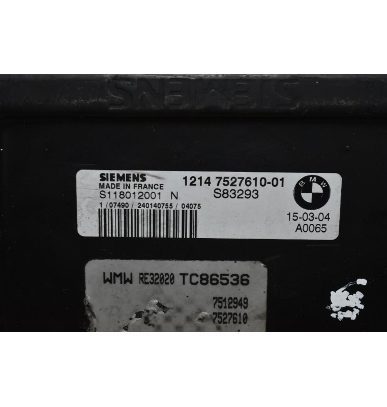 Εγκέφαλος Mini Cooper S 1.6 SIEMENS 7527610-01 S118012001N