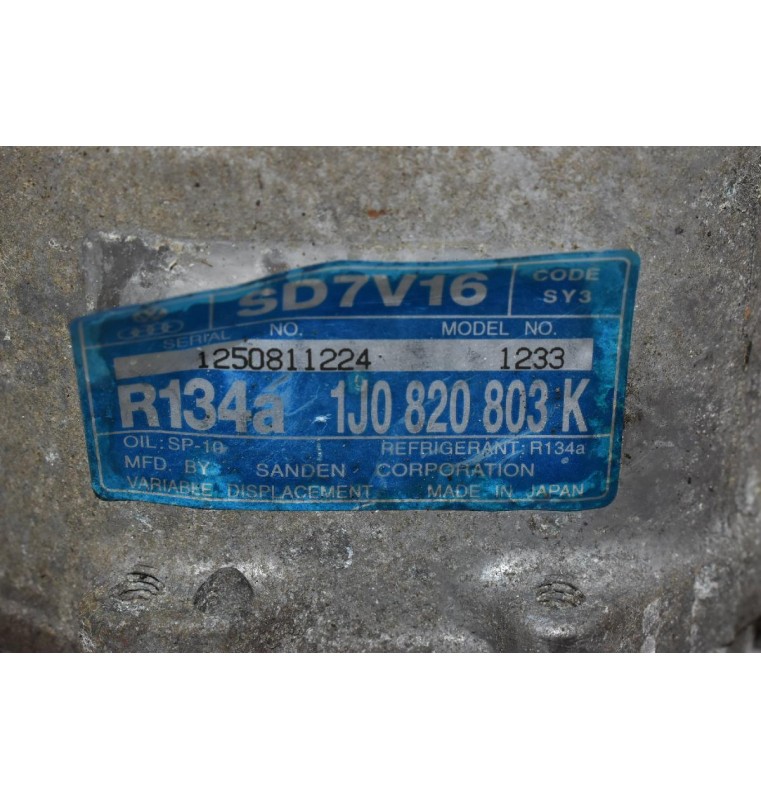 Κομπρεσέρ Aircondition Volkswagen Group AUQ 1998-2005 1J0820803K SD7V16 R134a 1233