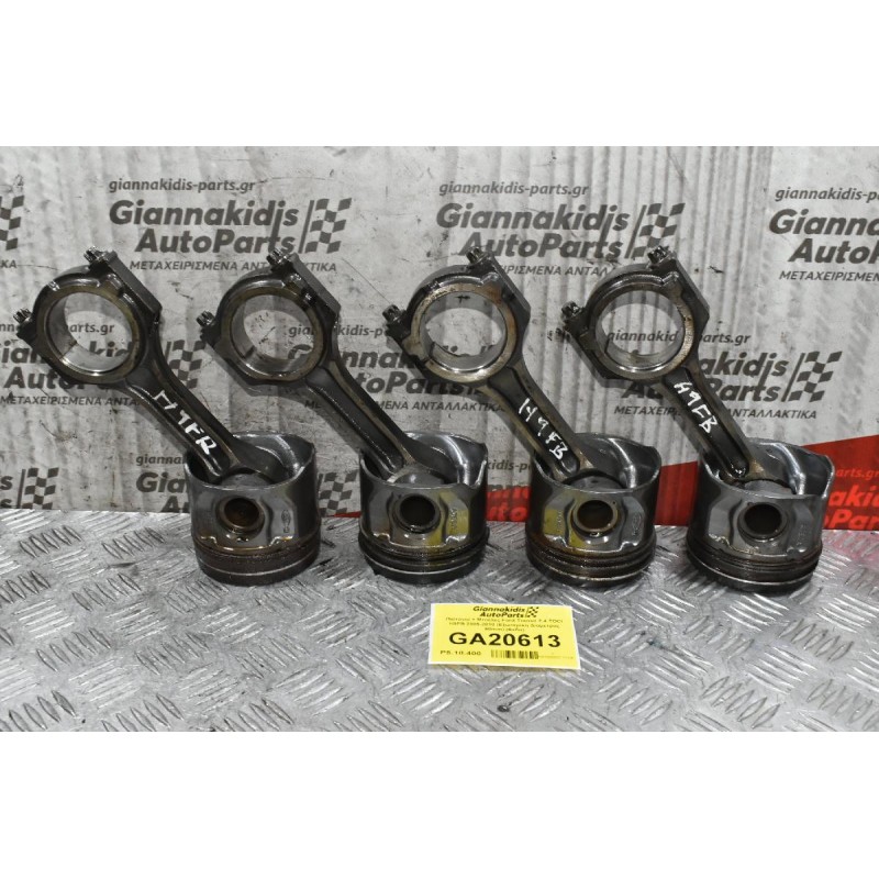 Πιστόνια + Μπιέλες Ford Transit 2.4 TDCI H9FB 2005-2010 (Εξωτερικη Διαμετρος 90mm) (4αδα)