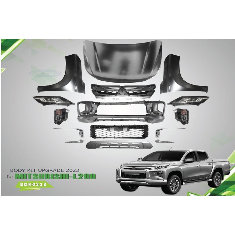 Σετ Bodykit Mitsubishi L200 2018 -> 2022 (Μετατροπη απο το παλαιοτερο σε νεοτερο μοντελο)