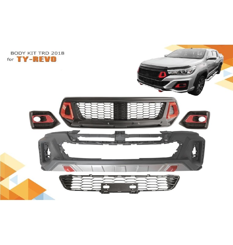 Σετ Προφυλακτήρα Toyota Hilux GUN 2015-2022 (Μετατροπη σε REVO TRD) (Bodykit)