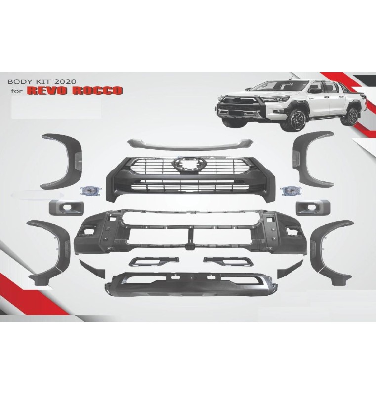 Σετ Προφυλακτήρα Toyota Hilux GUN 2015-2022 (Μετατροπη σε REVO 2021) (Bodykit)